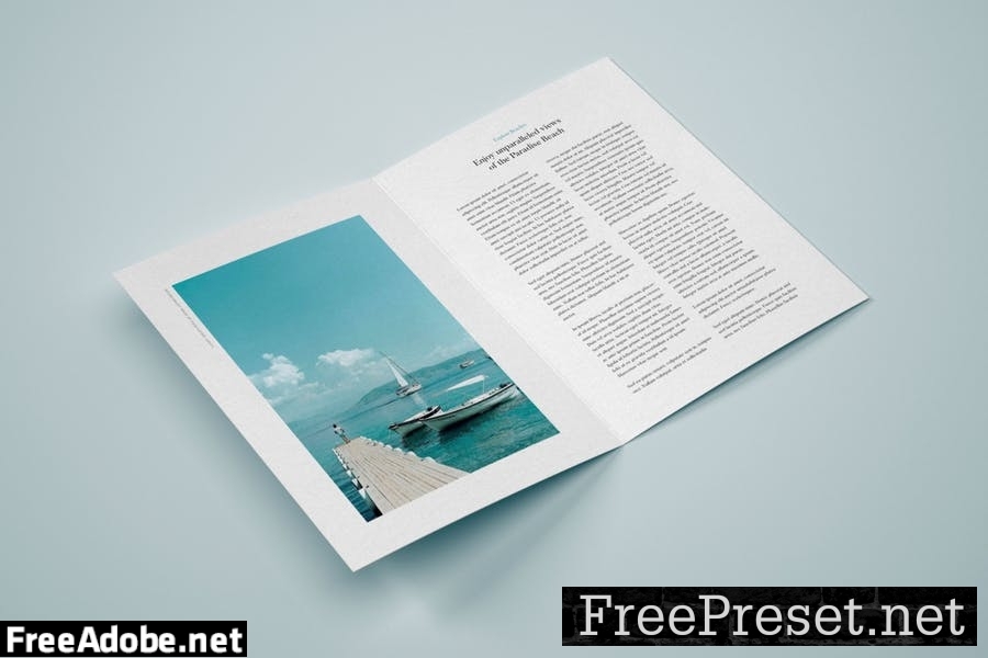 Vertical Bifold Brochure Mockup Set FU9T7VL