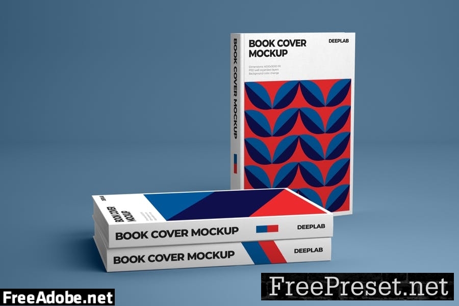 Vertical Book Hardcover Mockup Set WJJYRTP