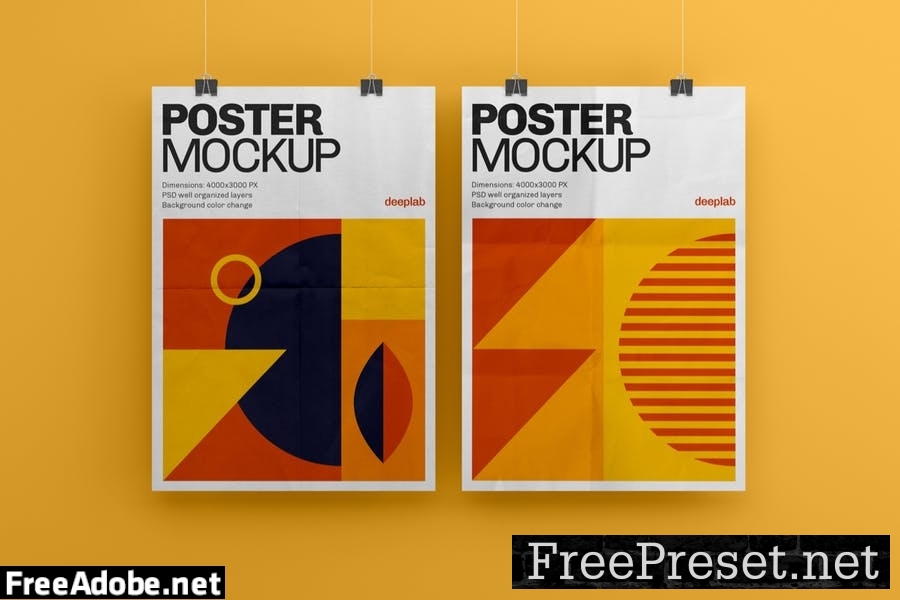 Vertical Poster Mockup Set K8A2FP2