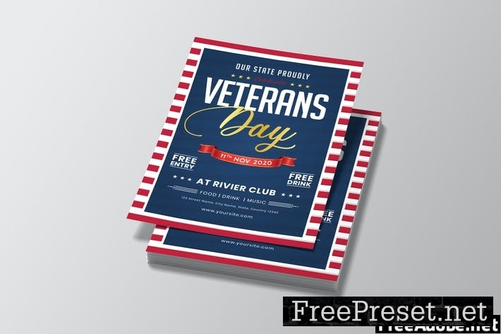 Veterans Day Flyer Template TNJNXU2