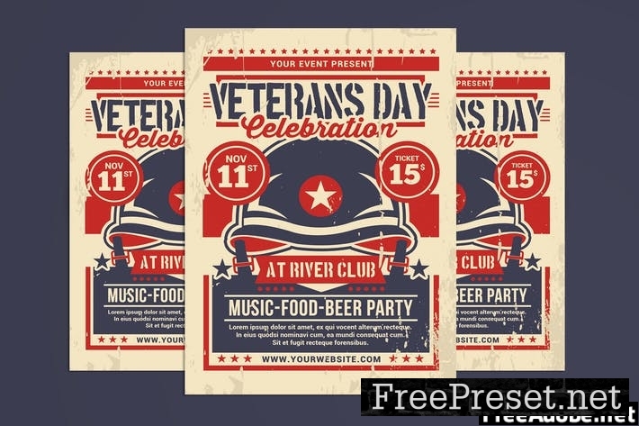 Veterans Day Flyer UE7L26R