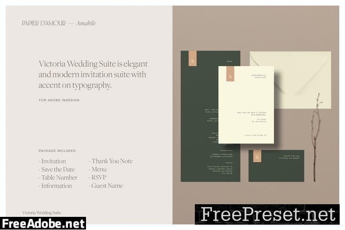 Victoria Wedding Suite - Indesign Template VCJDQCG