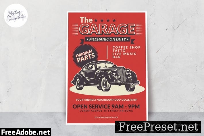 Vintage Car Poster Template EC39HZA