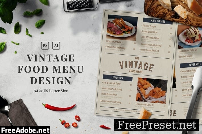 Vintage Food Menu 79AVNF2