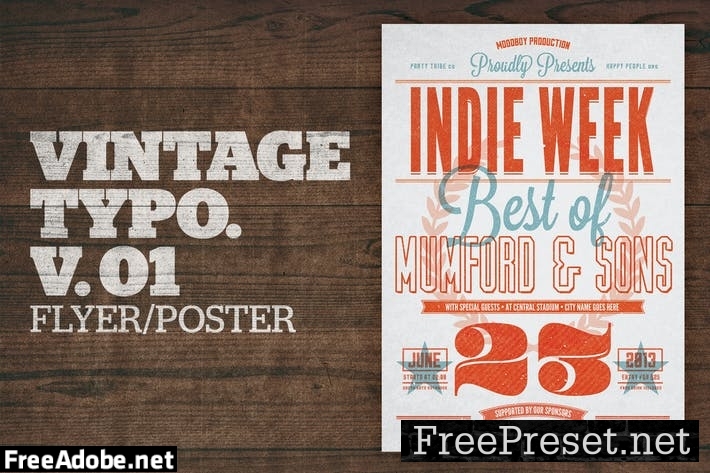 Vintage Typography Poster V01 2RSYBC