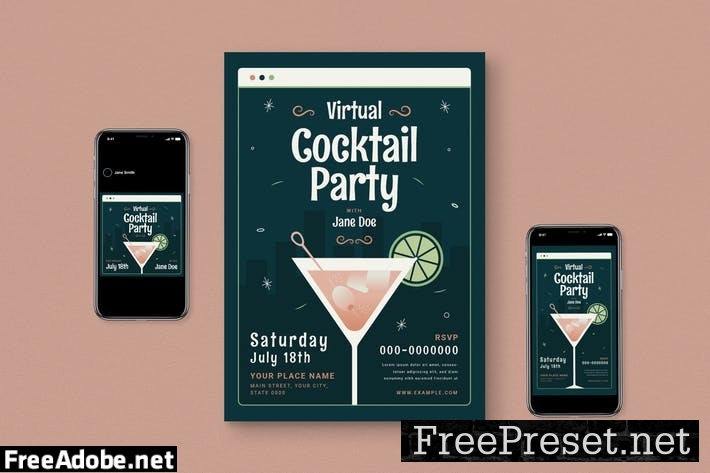 Virtual Cocktail Flyer Pack W4K6ZGE