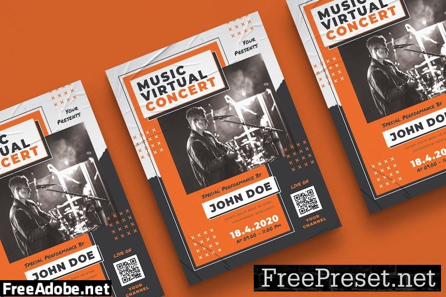 Virtual Concert Flyer Pack