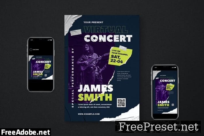 Virtual Concert Flyer Pack 79R4V2B