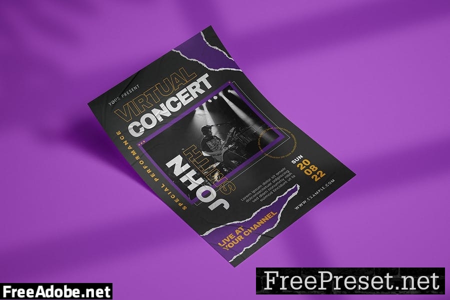 Virtual Concert - Flyer Template