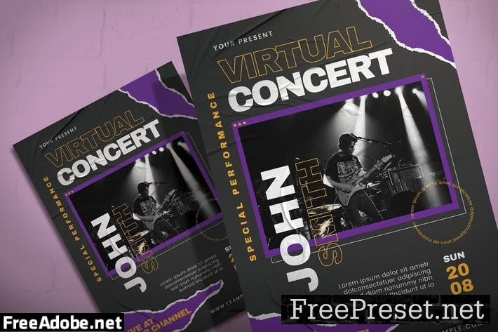 Virtual Concert - Flyer Template KPEJ6ST