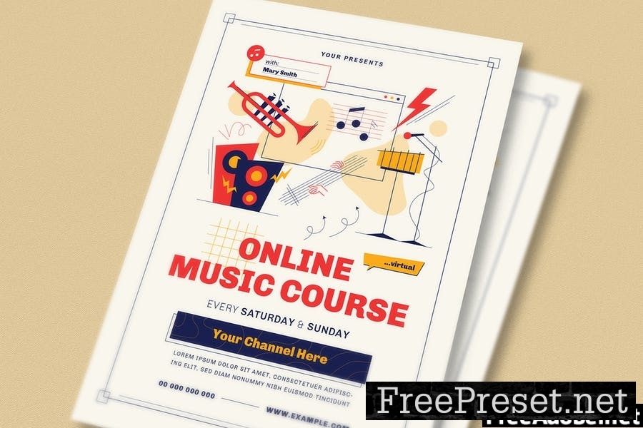 Virtual Music Course Flyer Set