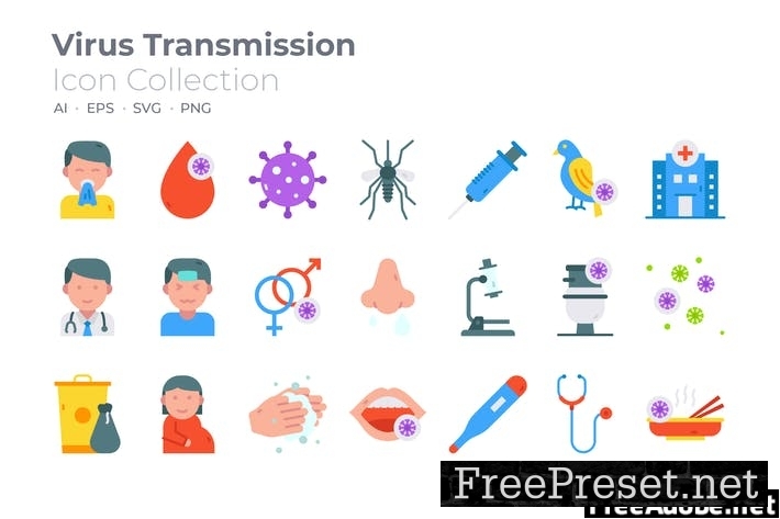 Virus Transmission Color Icon MMJEKF7