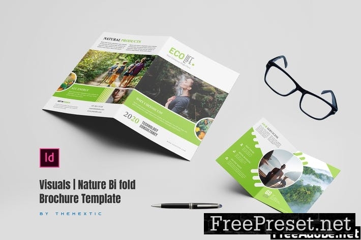 Visuals | Nature Bi fold Brochure Template UNGZZJN