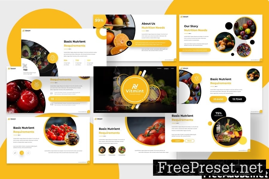 Vitmint - Food Powerpoint Template