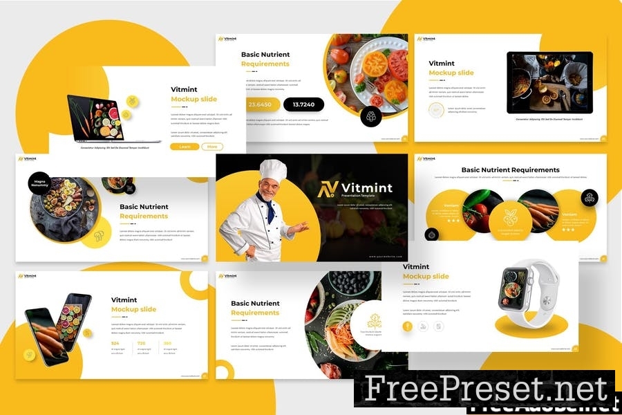 Vitmint - Food Powerpoint Template