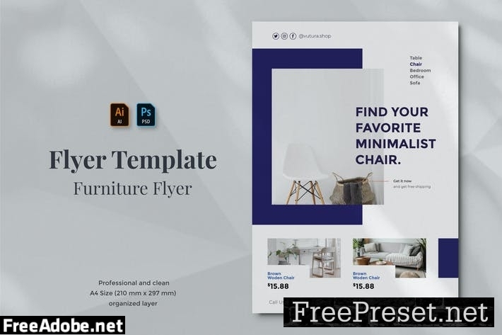 Vurnies - Furniture Flyer Template 13 X54Q44U