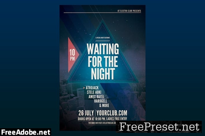 Waiting for the night Flyer Poster AMC5GT