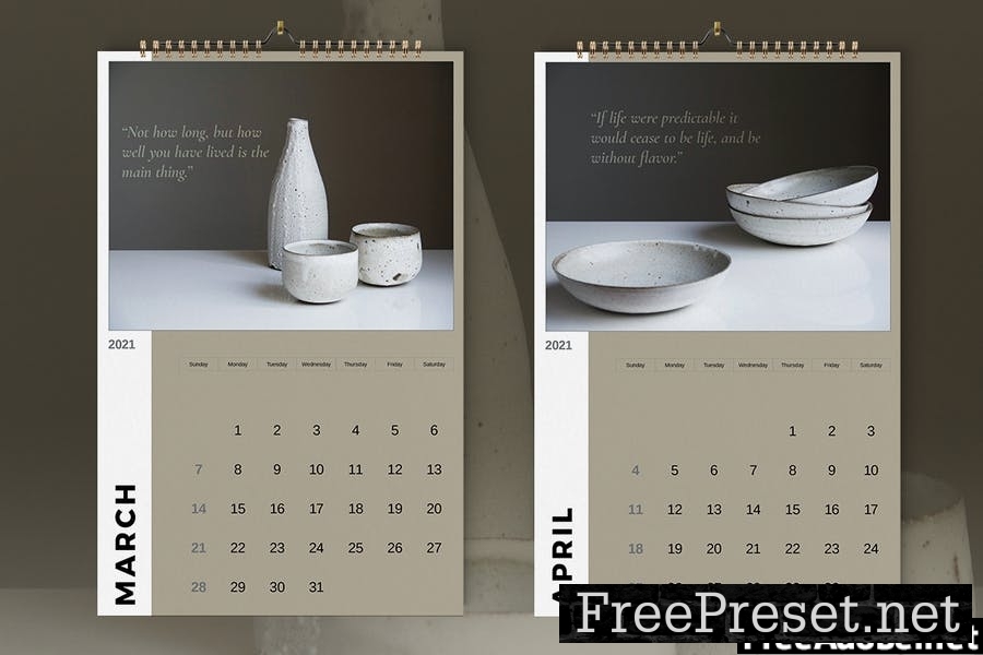 Wall Calendar 2021 Template