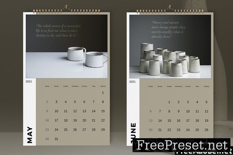 Wall Calendar 2021 Template