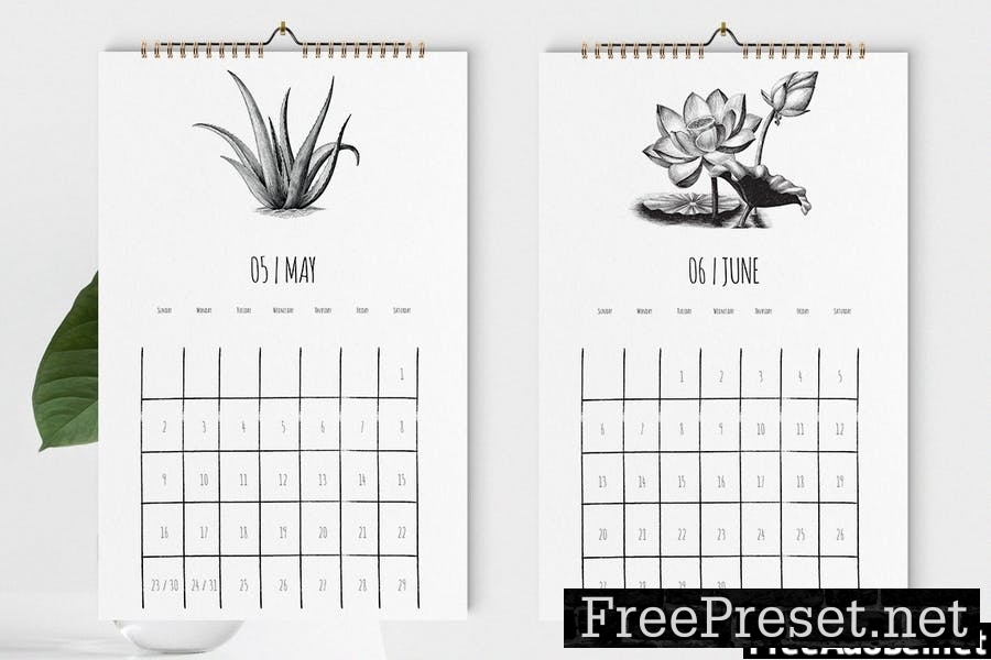 Wall Calendar 2021 Template