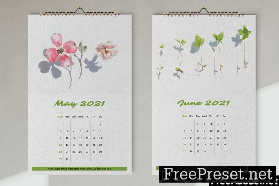 Wall Calendar 2021 Template