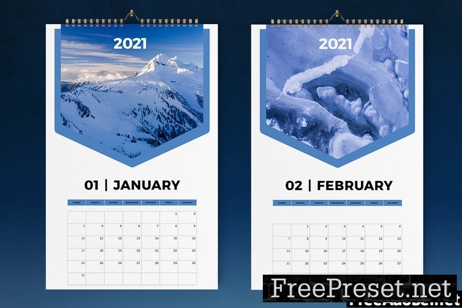 Wall Calendar 2021 Template