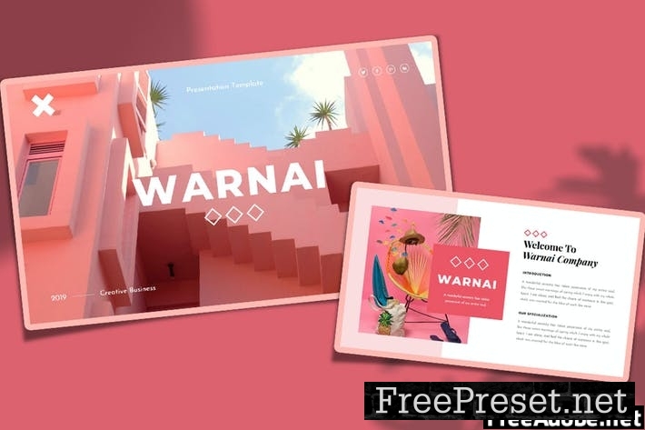 Warnai – Creative Business Google Slide Template V3T3M9U