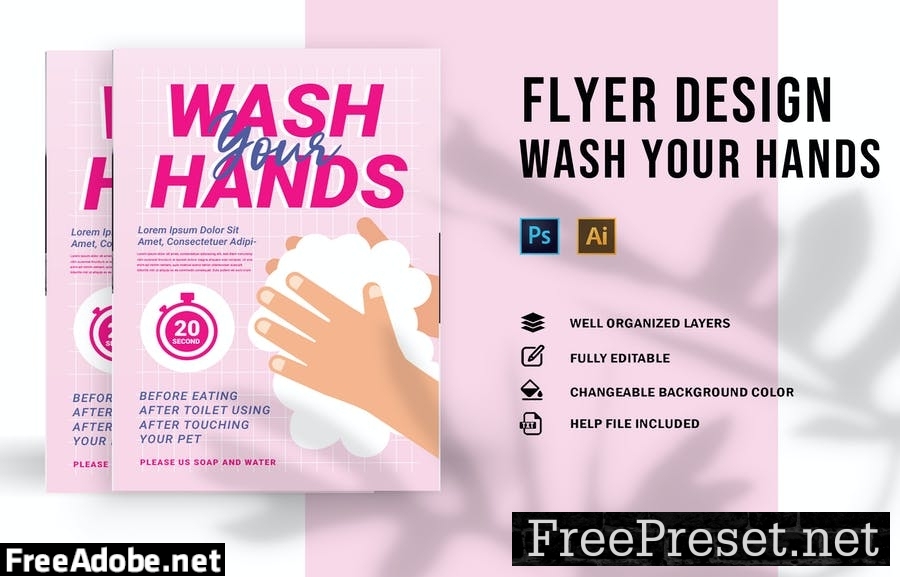 Wash Your Hands | Flyer R2H2EY7