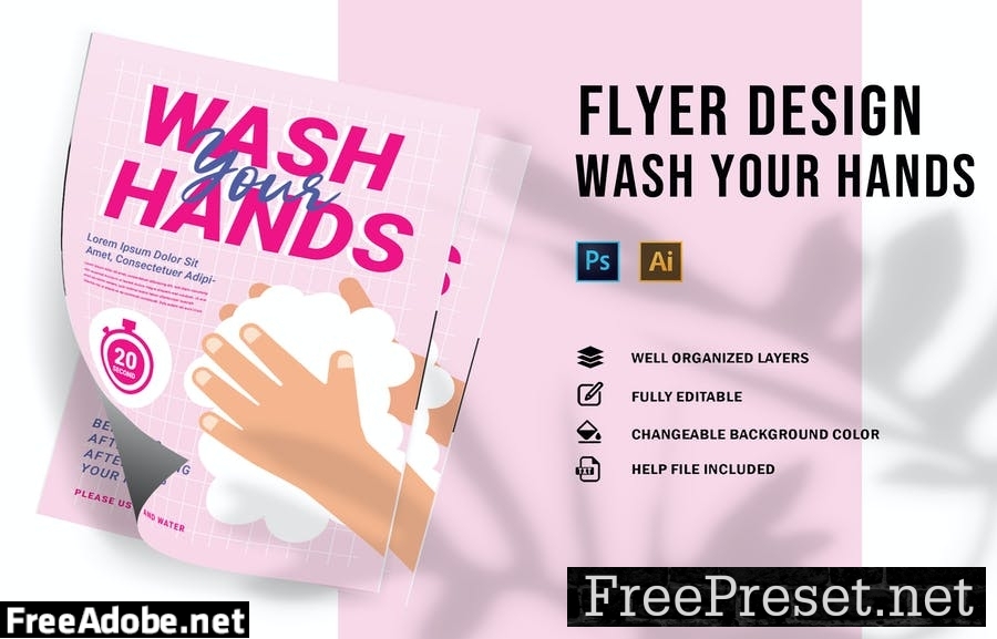 Wash Your Hands | Flyer R2H2EY7