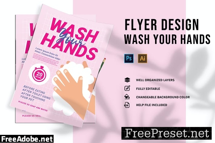 Wash Your Hands | Flyer R2H2EY7