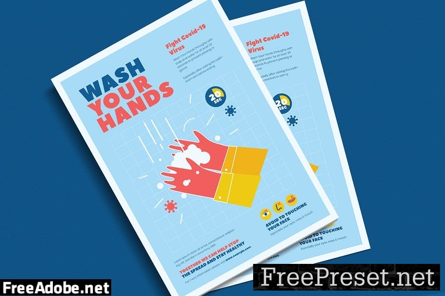 Washing Hand Campaign Poster 92PHK9J