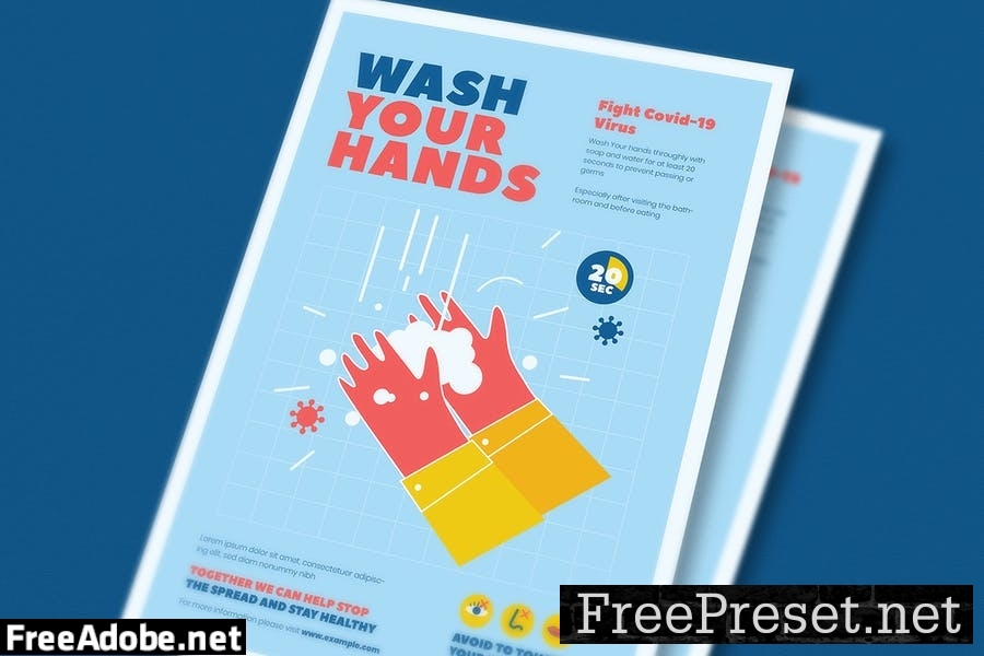 Washing Hand Campaign Poster 92PHK9J