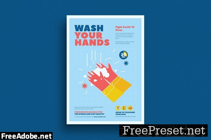 Washing Hand Campaign Poster 92PHK9J