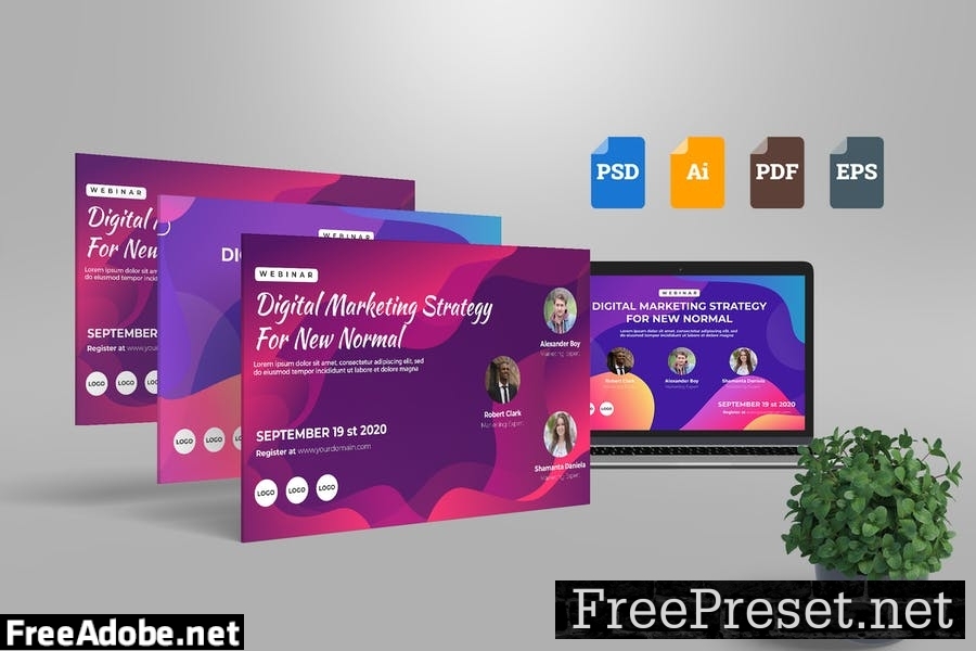 Webinar Digital Marketing Poster Template Vol. 02