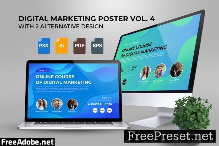 Webinar Digital Marketing Poster Template Vol. 04 7WBK5VT