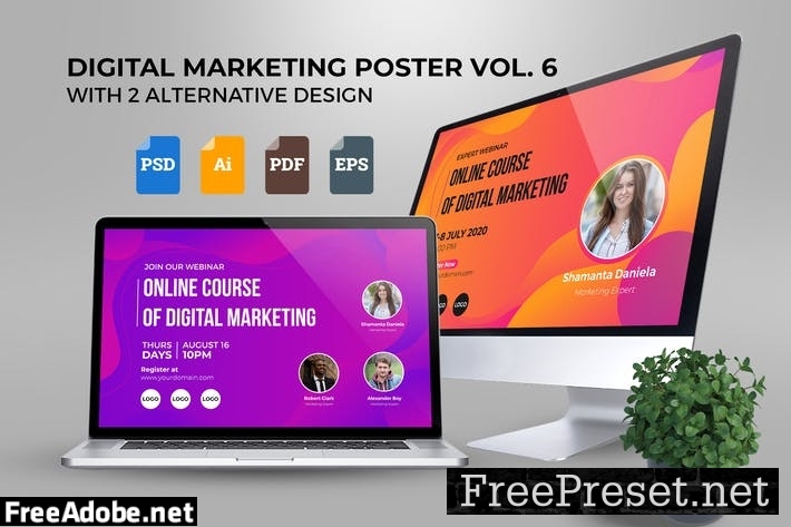 Webinar Digital Marketing Poster Template Vol. 06 R2ASHDX