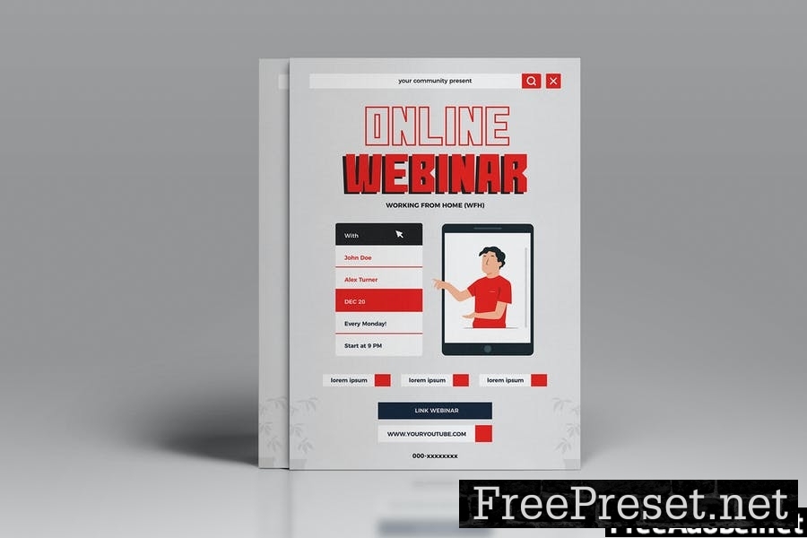 Webinar Online Flyer Template Vol. 02 WEUS6D6