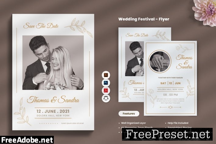 Wedding Invitation Flyer PBC9AVP