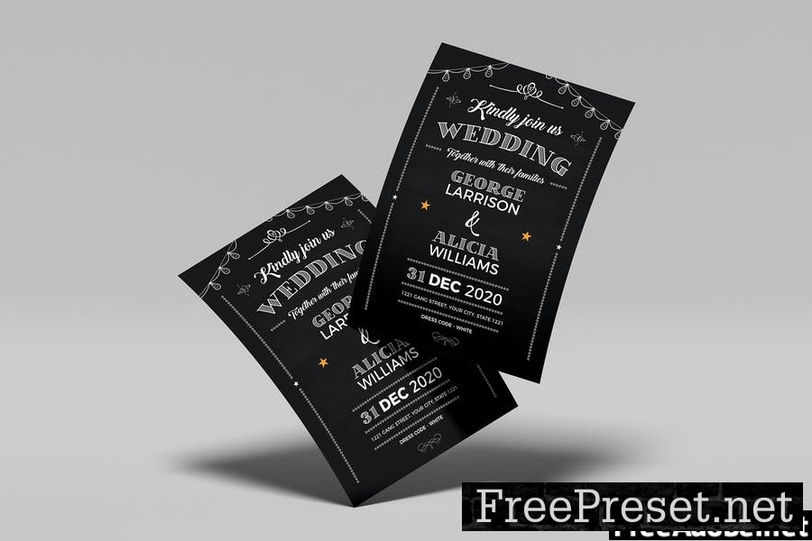 Wedding Invitation Flyer Template Vol. 04