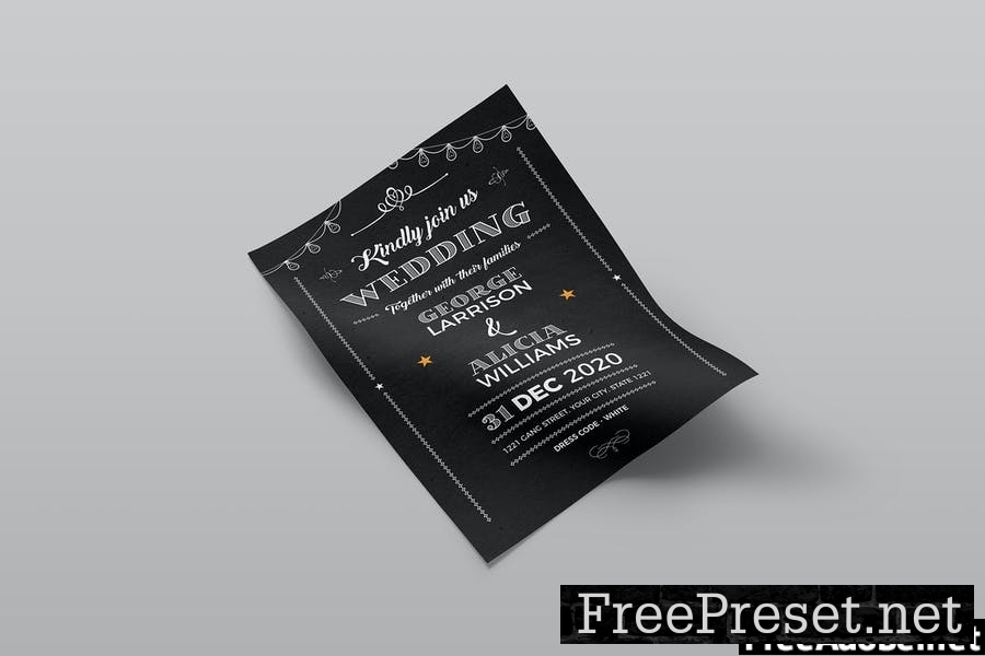 Wedding Invitation Flyer Template Vol. 04