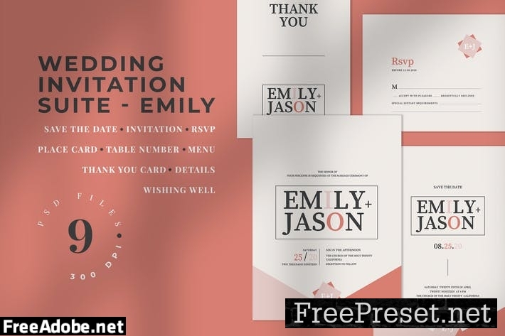 Wedding Invitation Suite - Emily Z6F6Z5T