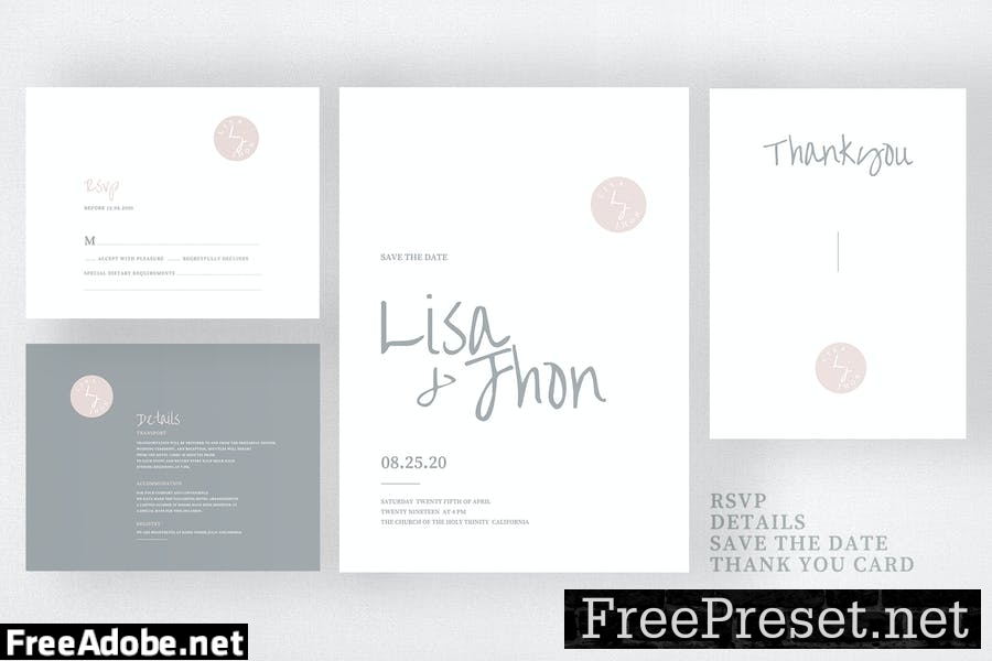 Wedding Invitation Suite - Lisa 33RVCGJ