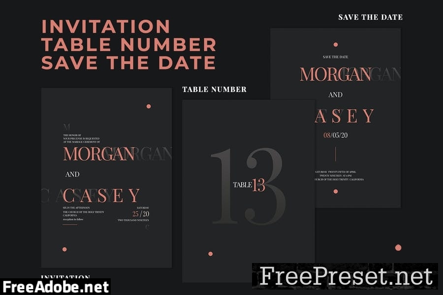 Wedding Invitation Suite - Morsey