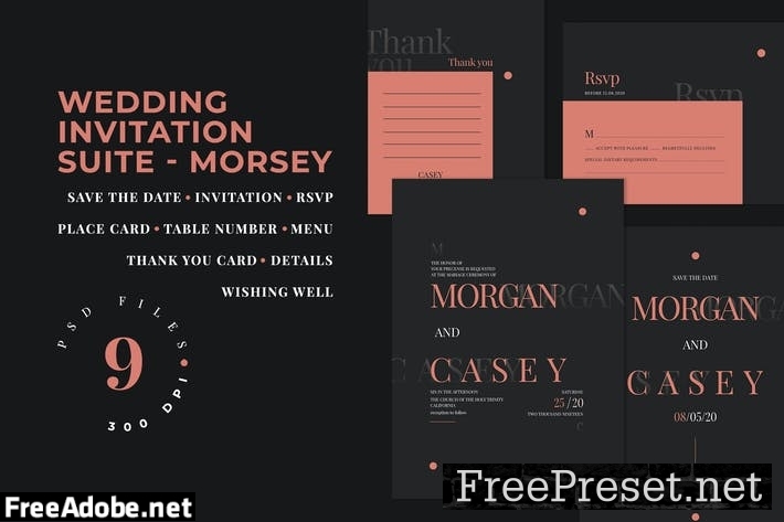 Wedding Invitation Suite - Morsey UW5Z2F7