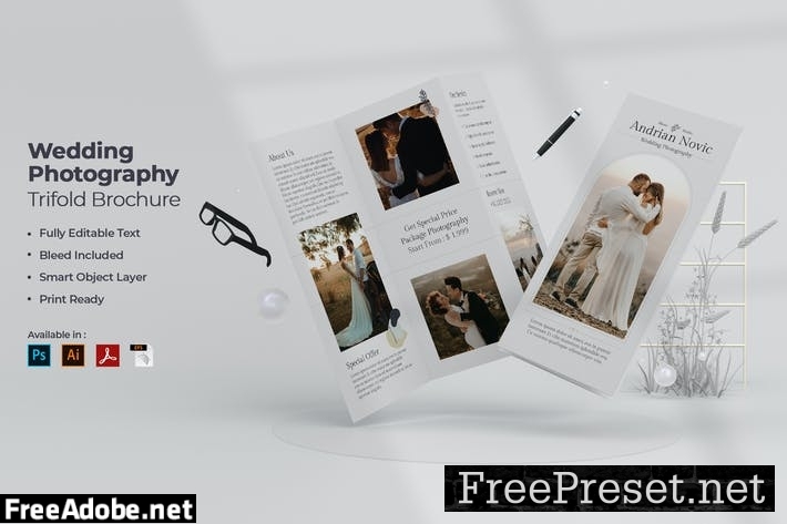 Wedding Photography Trifold Brochure GSRSUZC