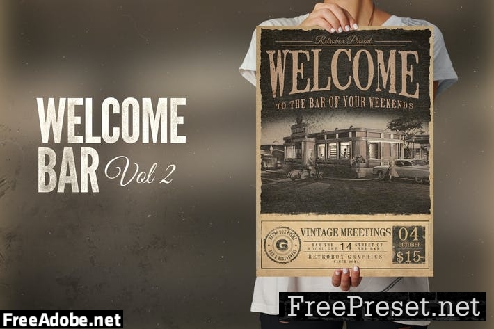 Welcome Bar Flyer Poster YRTML7