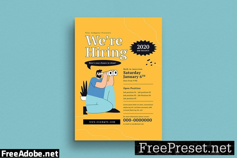 We're Hiring Flyer Set Z7KA9SZ