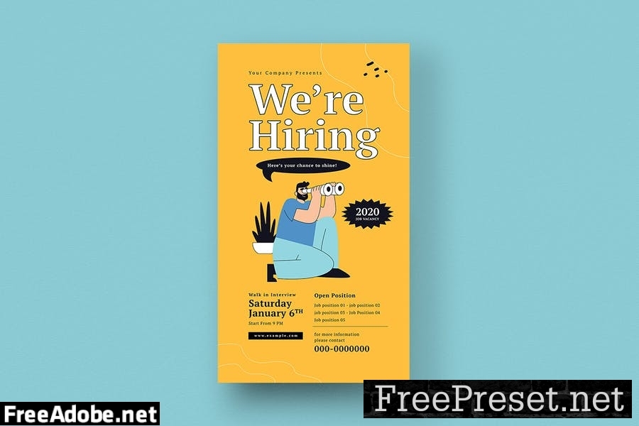 We're Hiring Flyer Set Z7KA9SZ