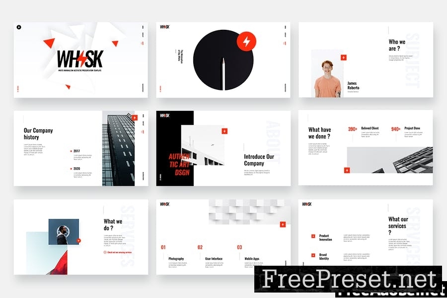 WHISK - White Minimalism Powerpoint Template