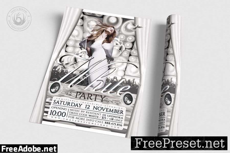 White Party Flyer Template V1 VBB4SU8